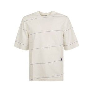 Burberry Casual White T-Shirt With Subtle Stripes - NWT